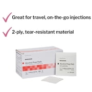 McKesson Alcohol Prep Pads - Sterile Disinfecting Wipes, 1 4/5 in x 3 1/2 in, 100 Count, 1 Pack