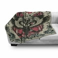 thumbnail image 3 of Animal Soft Flannel Fleece Blanket, Abstract Gothic Drawing of a Leopard Head with Horns and Wings Floral Ornaments Art, Cozy Plush for Indoor and Outdoor Use, 50" x 60", Multicolor, by Ambesonne, 3 of 6