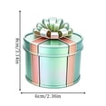 thumbnail image 2 of Round Decorative Metal Christmas Storage Box, Festive Gift and Treat Container for Holiday Party Favors and Decor Organization, 1 Pack, 2 of 3