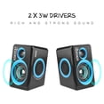 thumbnail image 3 of Altavoces para computadora RECCAZR SP2040 Surround USB con cable azul, 3 of 9