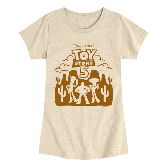 Toy Story 5 - Western Silhouette - Youth Girls Fitted Short Sleeve T-Shirt