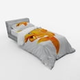 thumbnail image 3 of Ambesonne Fish Bedding Set 4 Pcs, Happy Playful Goldfish, Queen, Orange White, 3 of 3