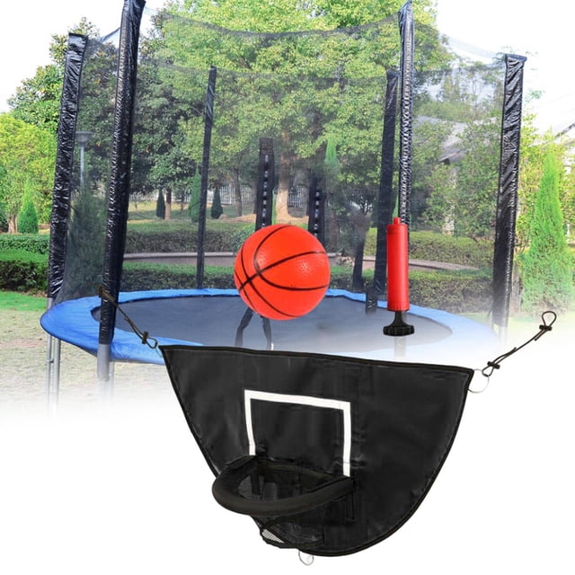 Juego de portería de aro de baloncesto de cama elástica, accesorio de fijación de cama elástica, tabla universal ligera para exteriores para poste 45cmx35cm shamjiam aro de baloncesto