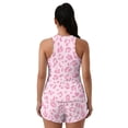 thumbnail image 2 of Xixirimido Pink Leopard Cheetah Print Two Piece Tankini Swimsuits for Women with Shorts Tummy Control Bathing Suits Athletic Swimwear with Pockets UPF Protection, 4XL, 2 of 7