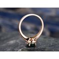 thumbnail image 6 of HeartsAndYou 2.1ct Natural Green Emerald Halo Stylish Engagement Ring 14k SOLID Rose Gold, 6 of 9