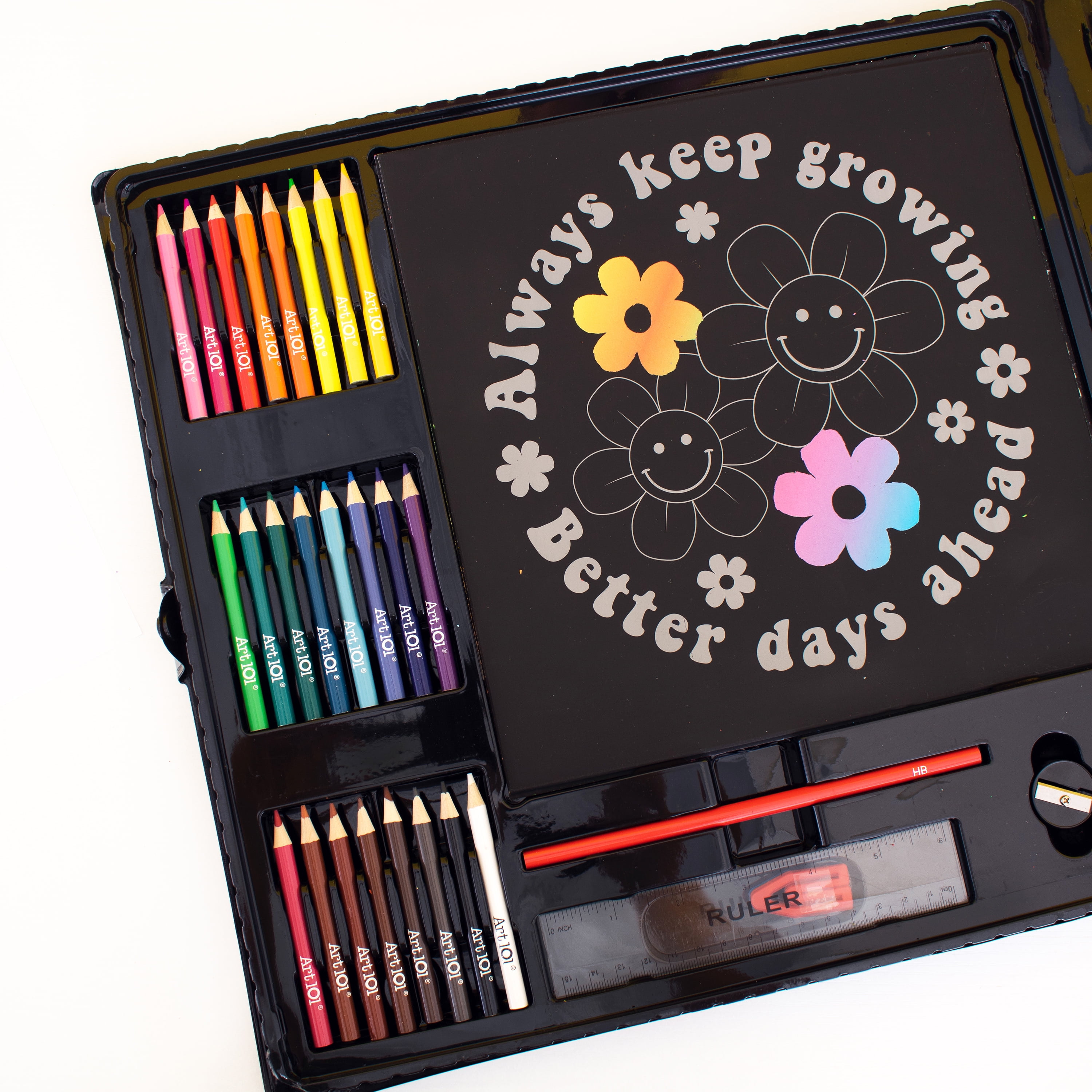 Art 101 USA Ultimate Scratch Art Combo Kit with 41 Pieces in a Colorful Carrying Case Multi 