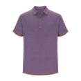 thumbnail image 3 of Camisa Casual Sólida de los Hombres, Top de Manga Corta de Ajuste Suelto de Verano con Bolsillo de Botón para Uso Al Aire Libre Y Diario, Blusa Ligera, 3 of 6