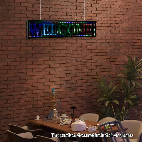 Peakora LED sign seven-color 40*8in Store Digital Led Sign Scrolling Sign Rgb Programble Advertising Board Sign