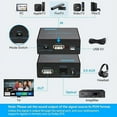 thumbnail image 5 of HDMI Audio Extractor 4K HDMI to Optical 3.5mm AUX Audio Adapter Splitter Converter Support HDCP Dolby Digital DTS 5.1 PCM, 5 of 6