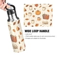 thumbnail image 4 of Yayeee 20oz Insulated Water Bottle Double Wall Stainless Steel with Flip Straw Lid, Fall Beige Pumpkin, 4 of 7