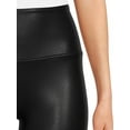 thumbnail image 5 of Time and Tru Women's High Rise Stretch Faux Leather Ankle Leggings, 28" Inseam, 2-Pack, Sizes XS-XXL, 5 of 5