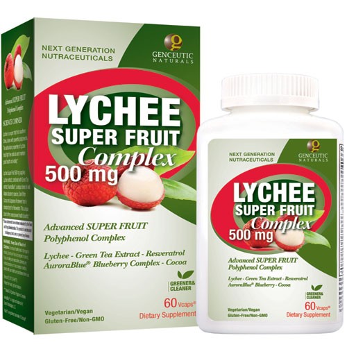 Lychee Super Fruit 500 mg 90 Vegetarian Capsules by Genceutic
