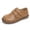 Khaki, variant on Rexoro Girls School Loafers Premium PU Leather Double Buckle Wedding Flats Dress