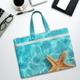 thumbnail image 6 of Gaeub Starfish And Seashell On The Beach 1 Print Canvas Tote File Bag,Laptop Tote Bag,Zipper File Bag,Canvas 15 Inch Handbag Purse for Office Travel, 6 of 8