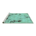 thumbnail image 2 of Ahgly Company Machine Washable Indoor Round Persian Turquoise Blue Bohemian Area Rugs, 7' Round, 2 of 4