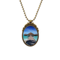 thumbnail image 1 of Ocean House Water Science Nature Picture Collar Colgante Vintage de bronce antiguo de joyeria de lujo de regalo Unbranded M, 1 of 3