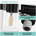 thumbnail image 3 of HKMGT Black Vanity Light, 3-Light Bathroom Wall Sconce with Clear Glass, Farmhouse Industrial Lighting Fixture, 3 of 8