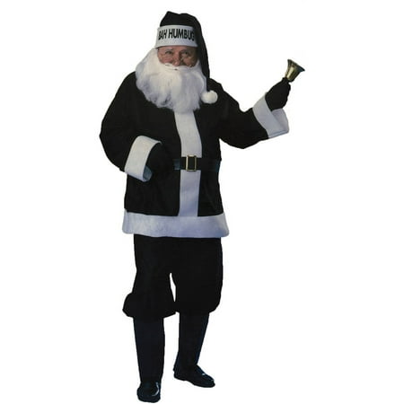 Black Bah Humbug Santa Suit Men's Adult Christmas