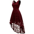 thumbnail image 3 of Dressystar Women Floral Lace Bridesmaid Dress Sleeveless Hi-Lo Swing Cocktail Party Dress, 3 of 6
