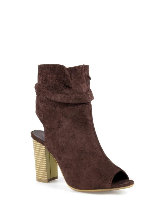 Mark /& Muddux Black Suede Knee high Chunky Heel Boots with Fringes Womens Shoes