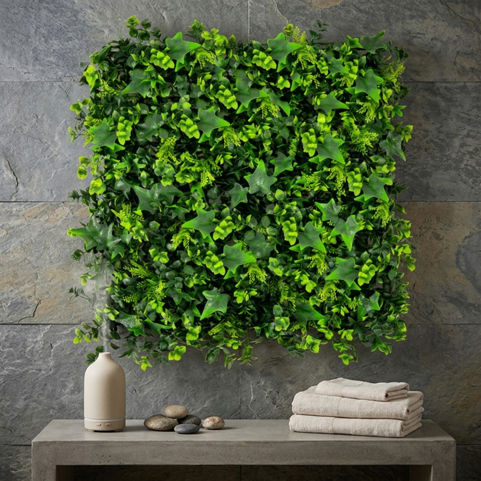 Vebreda Artificial Plant Decor, 12 Pieces 20 x 20 Inch Artificial Greenery Foliage Panels with Insertable Branches, Lush and Realistic Appearance