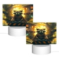thumbnail image 2 of Haiem Tree Meditating Raccoon Pattern Acrylic Night Light Gift with 3 Color ModesTouch-Sensitive LED Lamp Perfect Gift for Mother's Day, Birthday, or Christmas, 2 of 9