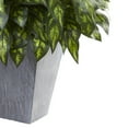 thumbnail image 3 of Nearly Natural 37" Silver King Artificial Plant with Slate Planter, Green, 3 of 3