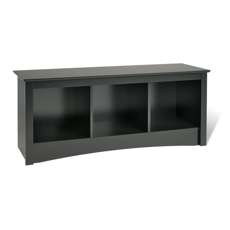 Prepac Sonoma Storage Bench  Black Laminate Finish