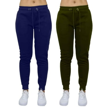 2-Pack Womens French Terry Fashion Jogger Lounge Pants (S-2XL)