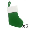 thumbnail image 1 of 2xCalcetín Navideño Bolsa De Regalo De Dulces Para Dormitorio De Niños Chimenea Festival De Invierno Verde, 1 of 10