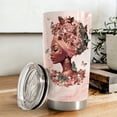 thumbnail image 5 of Black Woman Tumbler 20oz Stainless Steel Insulated Coffee Travel Mug Cup for Women Girls Gifts for Birthday Christmas, 5 of 6