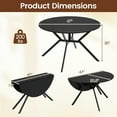 thumbnail image 3 of Gymax Folding Dining Table 47'' Extendable Round Kitchen Table w/Drop Leaves for Home Black, 3 of 10