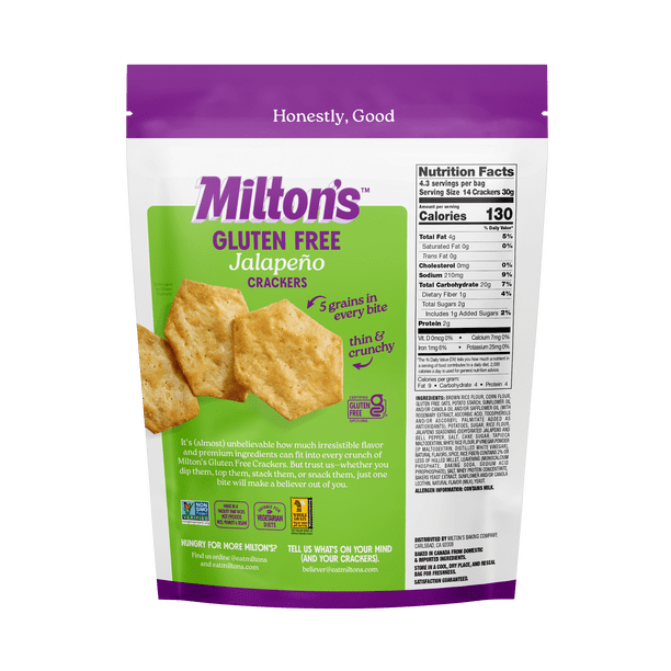 Milton' Jalapeno Crackers - Snack bites for cafes - Walmart