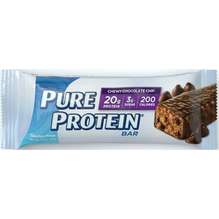 Pure Protein Bar, 20 Grams of Protein, Chewy Chocolate Chip, 1.76 Oz, 6 Ct