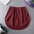 thumbnail image 3 of Prolriy Rallonge de Chemise pour Femmes Superposition Mode Femmes Chemise Polyvalente Chandail Jupe Superposition Bas Moitié et Jupes pour Femmes Rouge m, 3 of 5
