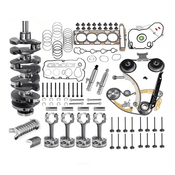 Engine Rebuild Kit Crankshaft Piston Timing Chain Bearing Gasket Set For Chevrolet Buick GMC 2.4L 2011-2017