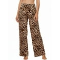 thumbnail image 3 of UVN Pajama Pants for Women Casual Wide Leg Lounge Yoga Pants Comfy Loose Drawstring Sleep PJ Bottoms, 3 of 8