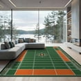 thumbnail image 2 of ODIKA Layout Bold Boundary Border Numbers Theme Field Football Gridiron Playful for Queen Size Bedroom, Under Bed, Master , Foldable Easy Care, 2 of 6