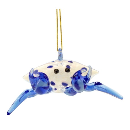 Glass Coastal Maryland Blue Crab Holiday Ornament Glow in the Dark 4 (Best Maryland Blue Crab Delivery)