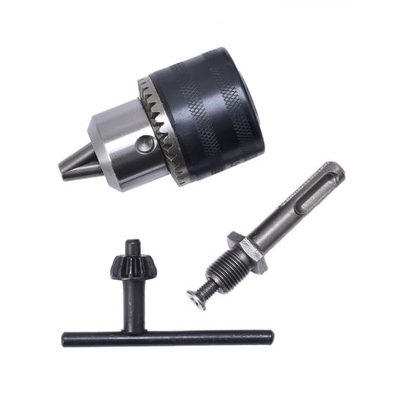 Keyed Drill Chuck,1/2"-20UNF Mount 1.5-13mm Capacity Driver Adapter, 3-jaw self-locking design holds various bits, Quick Change Drill Chuck with SDS Plus, for Hammer Converter Conversion Tool