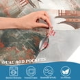 thumbnail image 5 of Yayeee Kitchen Curtains Tier Set of 2 Light Filtering 57"x24" Over Sink Window Panels, Red Mountain Pattern, 5 of 7