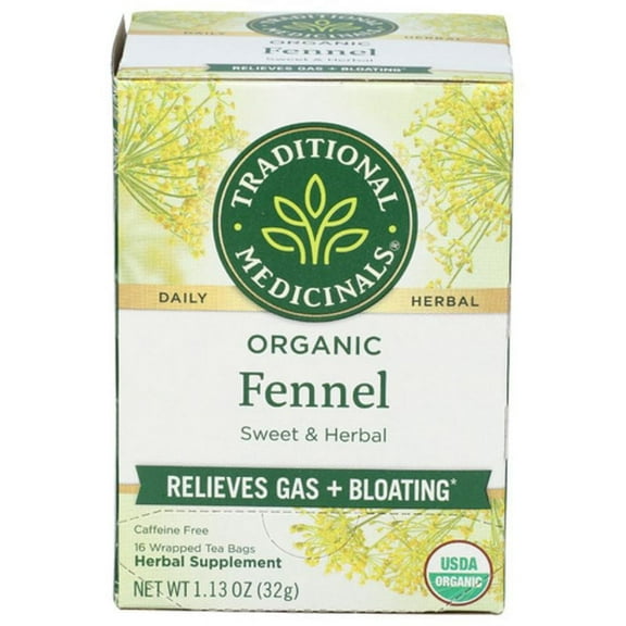 Traditional Medicinals Organic Fennel Tea 16 ct Pack of 3