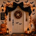 thumbnail image 6 of Halloween Decor Giant Black Bow Halloween Decor, 47 Inch Hanging Bow for Wall Mantle Front Door Window- Indoor Halloween Party Hanging Decoration, 6 of 13