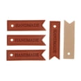 thumbnail image 2 of Rongfmy 20x PU Leather Label Embossed Tag with Hole Sew on Patch Accessory HANDMADE, 2 of 6