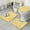 Yellow Ethnic Floral, variant on Multicolor Bigfoot and Text Pattern Bathroom Rugs Sets 3 Piece,Toilet Cover Set,Absorbent Non Slip Bathroom Mats Sets with U-Shaped Contour Rug Toilet Rug Set