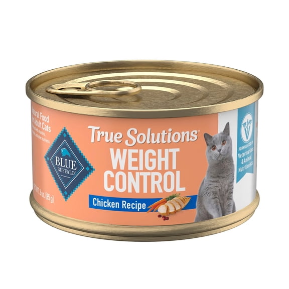 Blue Buffalo True Solutions Healthy Weight Natural Weight Control Chicken Adult Wet Cat Food, 3 oz., Case of 24