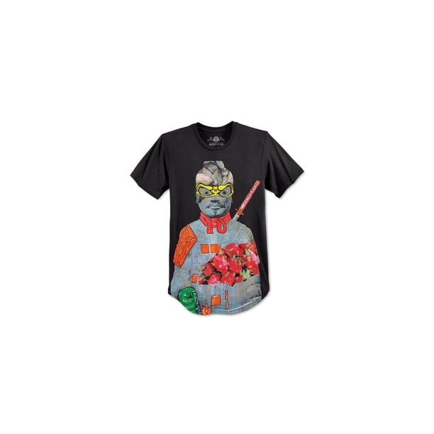 American Rag - Camiseta gráfica para hombre, color negro, extragrande
