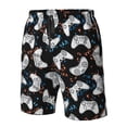 thumbnail image 4 of Fuzoiu Game Print Men's Beach Shorts,Men's Swim Trunks,Quick Dry Board Shorts with Pockets,Men's Bathing Suits for Surfing, Running, and Casual Wear-Small, 4 of 6