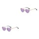 thumbnail image 3 of Qarigey Gafas de sol en forma de corazón de PVC, marco de metal dorado y lente Tac para una elegante protección solar antideslizante Type4 NO4, 3 of 6