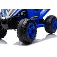 thumbnail image 3 of 12V Kids Electric ATV W/Parents Control,One-button Slow start,High and Low Speed,Power display,LED lights,Bluetooth Music,4 Wheeler Quad,Load capacity 100lbs for Yr 3-6 boy&girl First Car Gift (Blue), 3 of 7